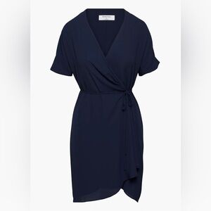 Babaton Wallace Navy Blue Wrap Dress